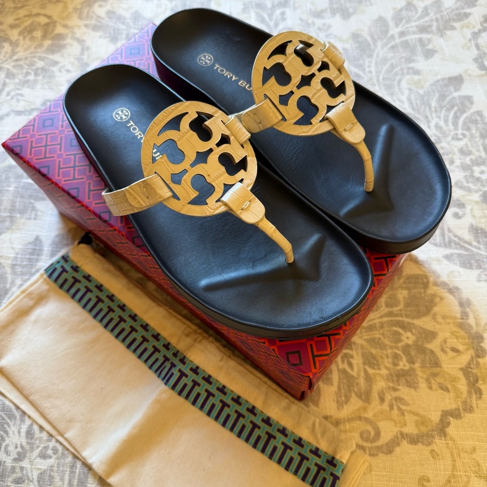 Tory Burch Miller Cloud Sandals Size 10